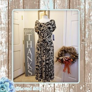 NWT Black and Cream Floral Dress